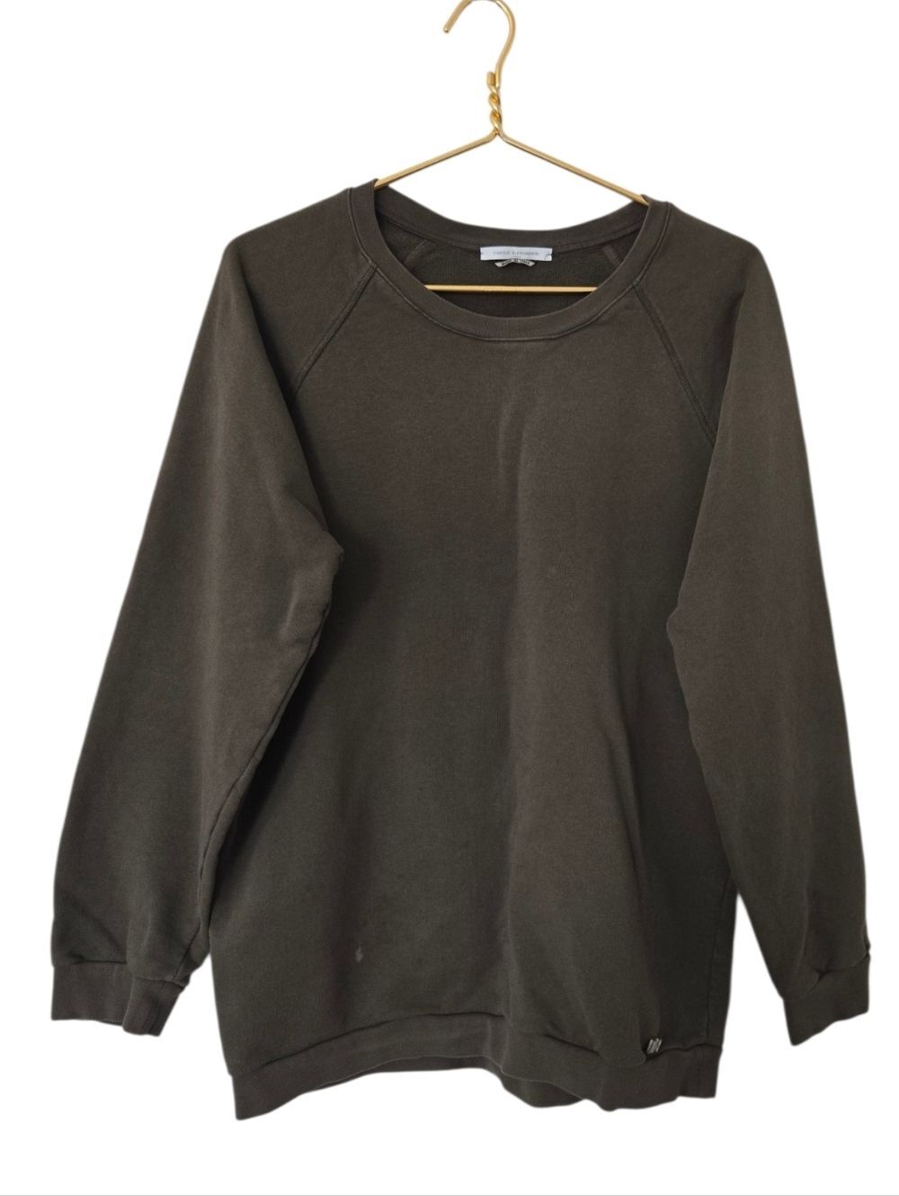 Daniele Alessandrini mens sweatshirt top Long sleeve Made in Italy Olive